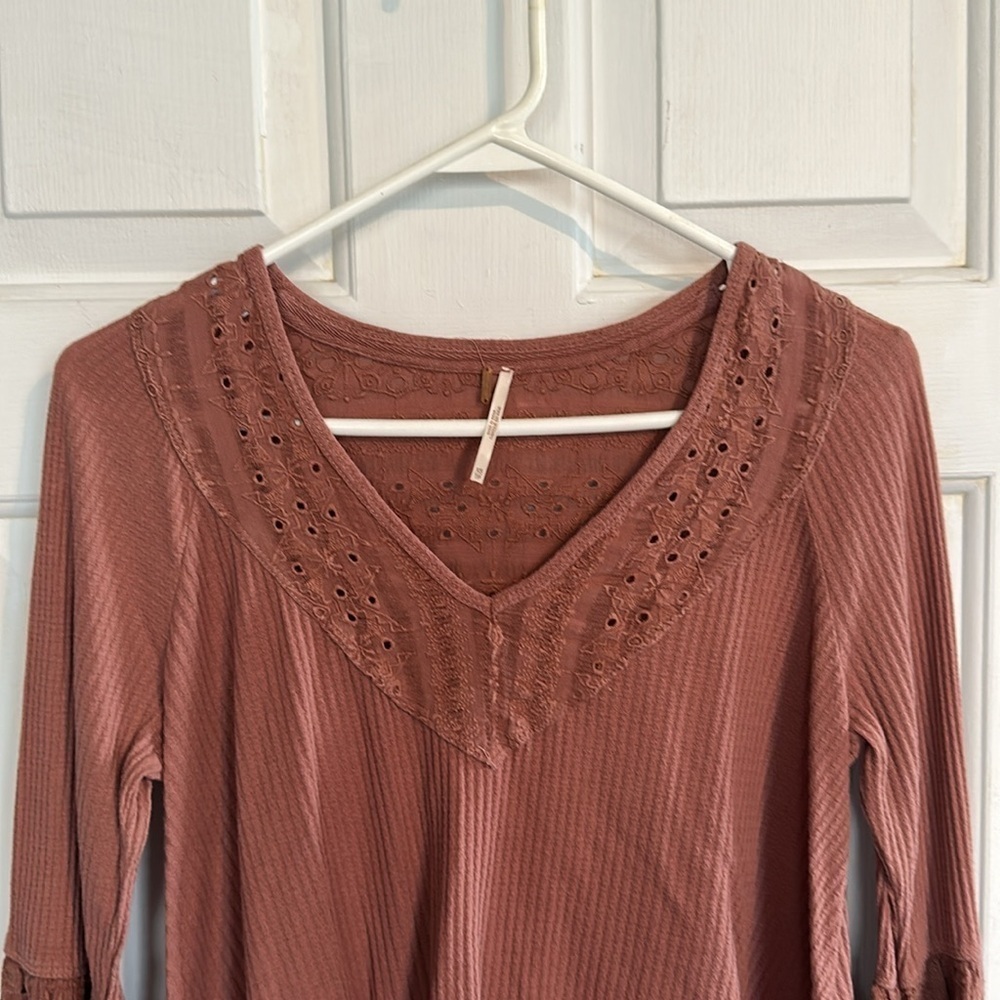 Free People Mauve Long sleeve top size XS - Picture 2 of 4